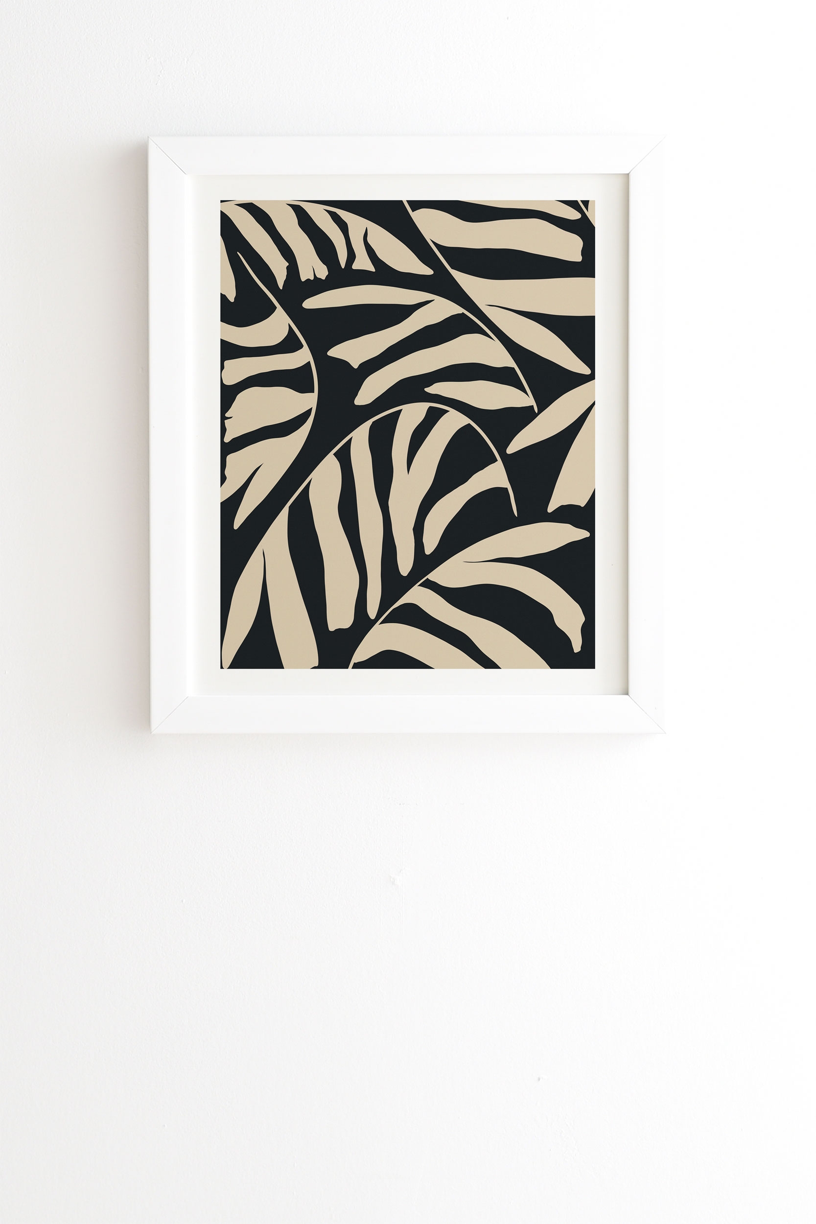 Palm 3 by Jae Polgar - Framed Wall Art Basic White 8" x 9.5" - Image 0