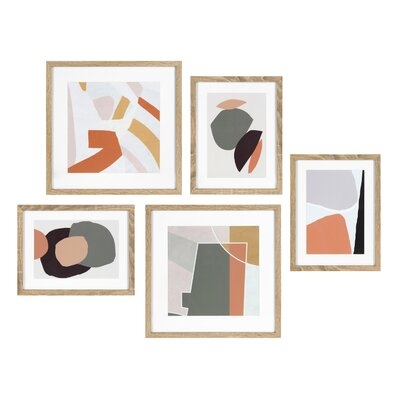 'Mid Century Modern' by Home Designs - 5 Piece Floater Frame Painting Print on Canvas - Image 0