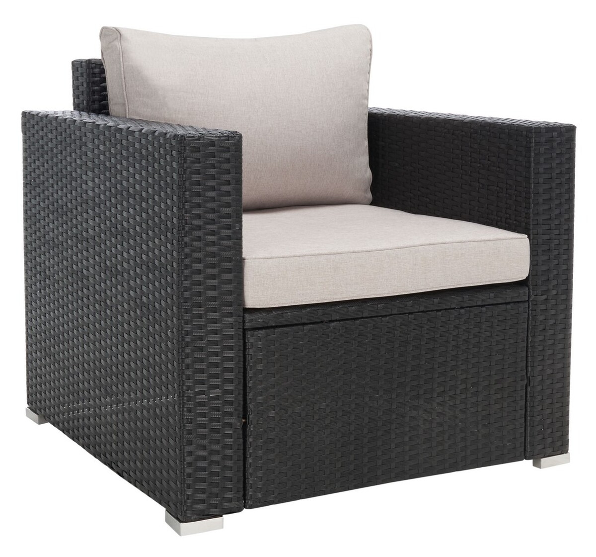 Machie 4 Pc Living Set - Black/Light Grey - Safavieh - Image 6