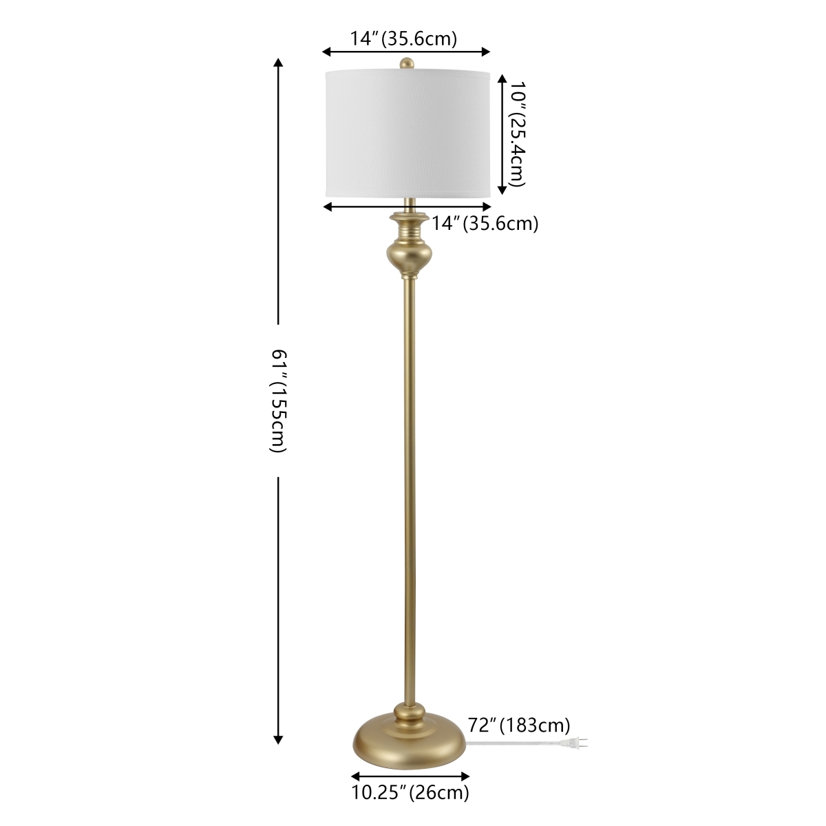Erlan Floor Lamp - Gold - Image 4