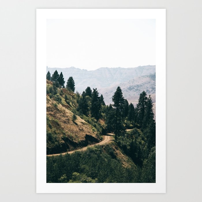 Idaho Forest Road Art Print by Hannah Kemp - SMALL - Image 0