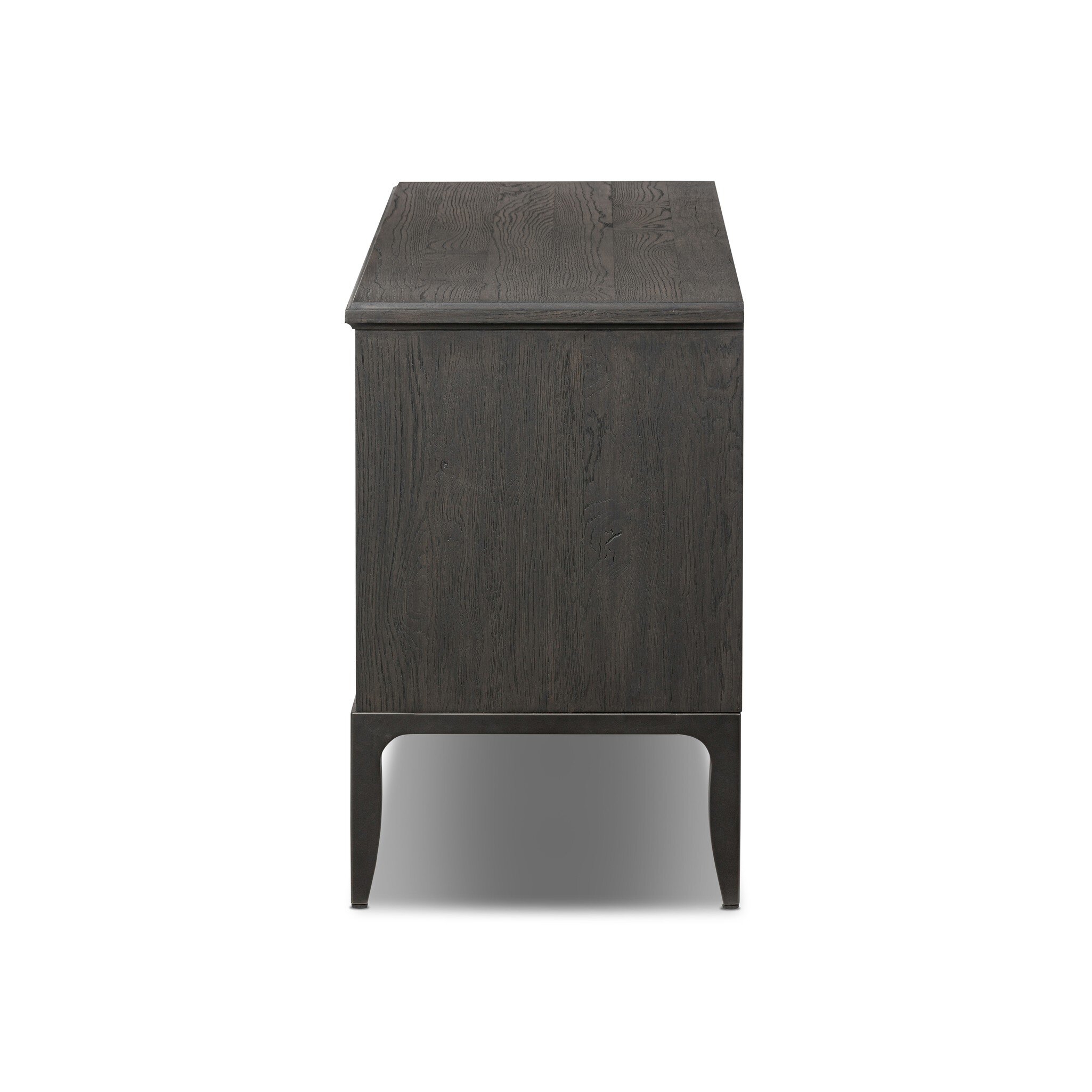 Alden Media Console - Worn Black Oak Veneer - Image 2