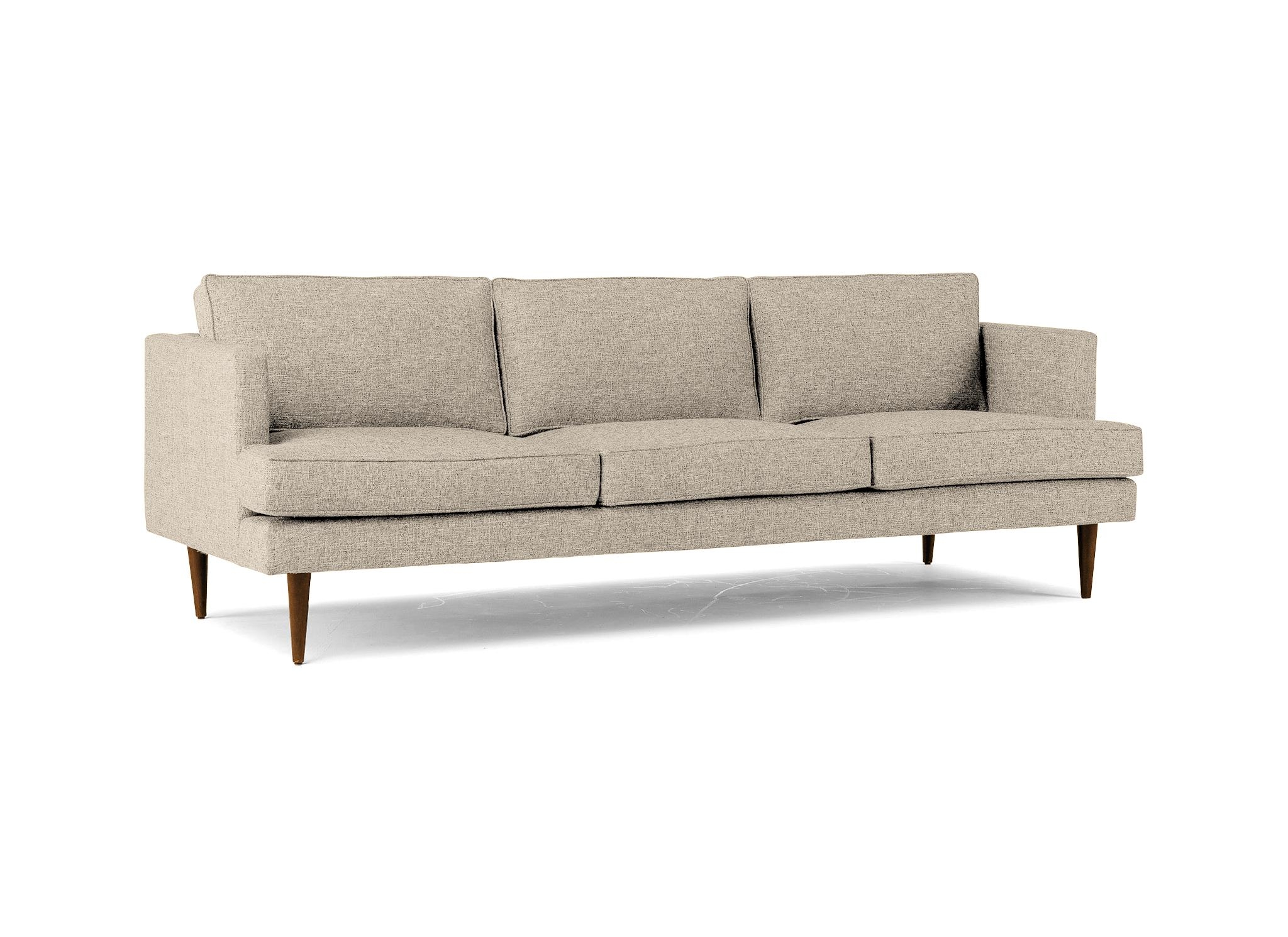 Beige/White Preston Mid Century Modern Grand Sofa - Cody Sandstone - Mocha - Image 1