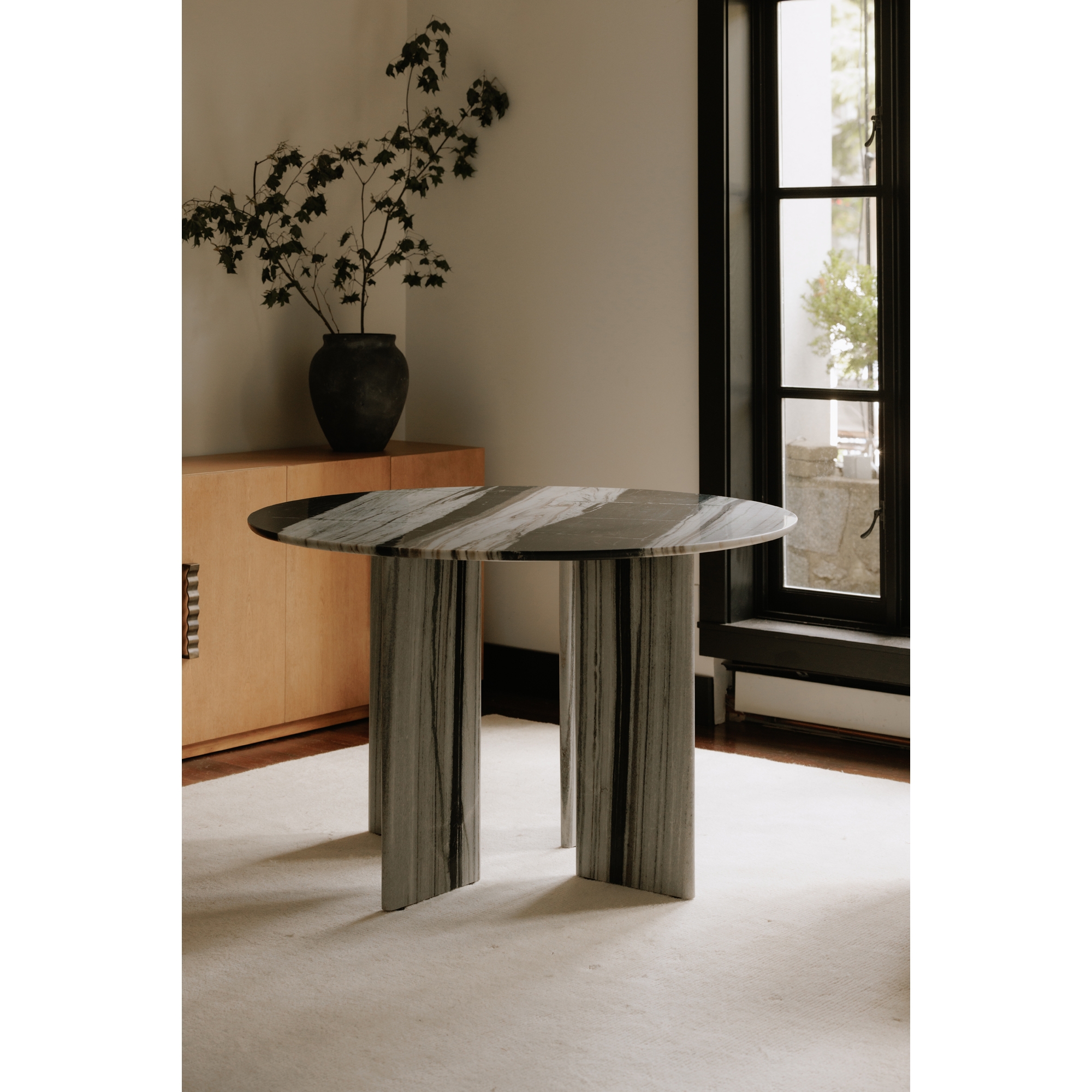 Celia Round Dining Table Panda Marble - Image 6