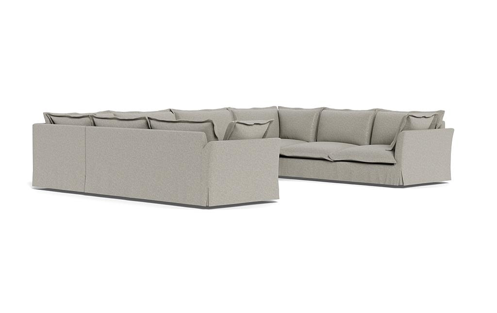 Skylar Slipcovered 5-Piece (6-Seat) U Shape Sectional - Image 1