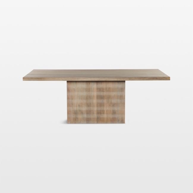 Ivan 84" Light Wash Wood Dining Table - Image 0