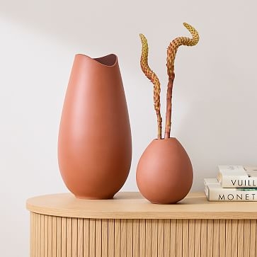 Organic Ceramic Vases, Large Vase, Gray, Ceramic - Image 2