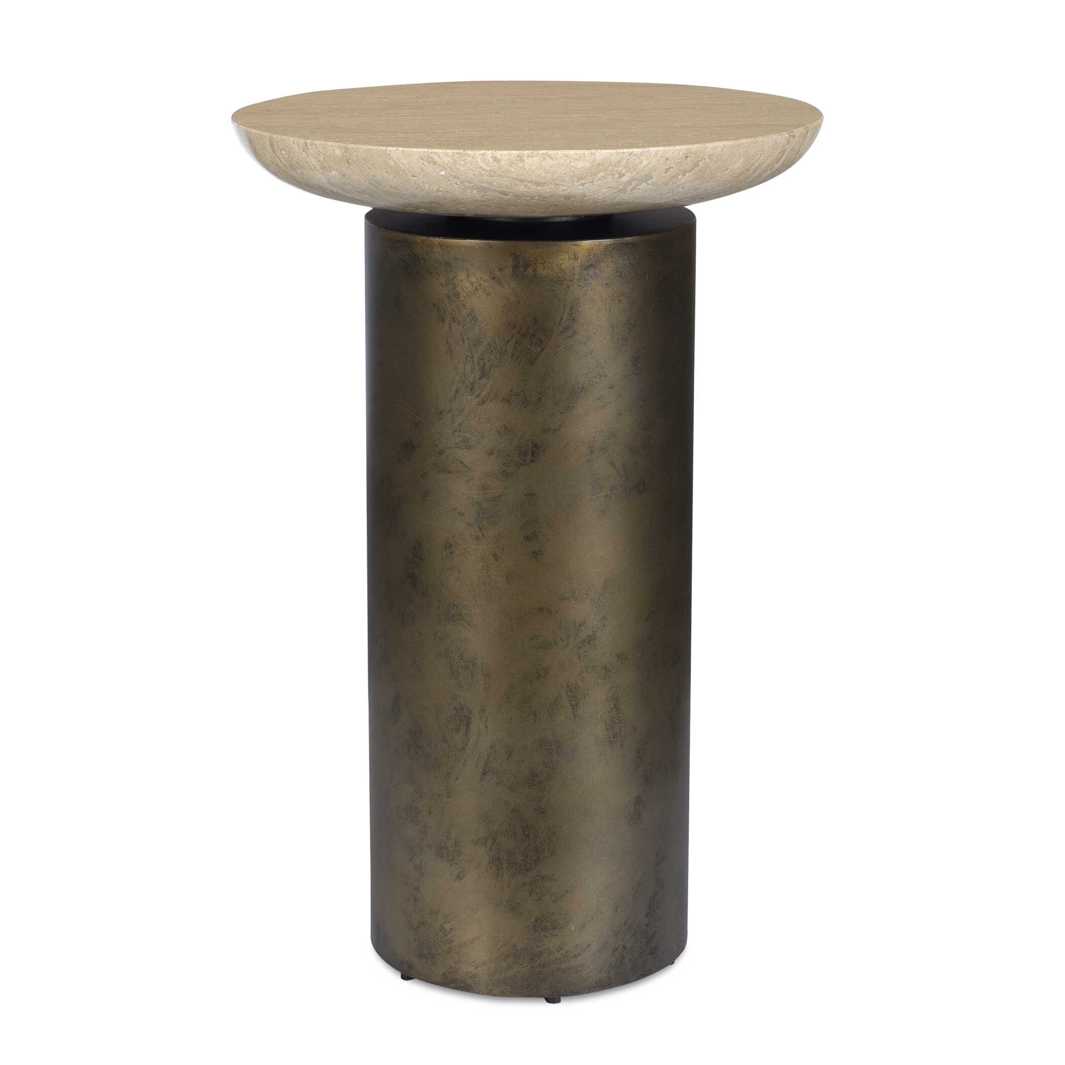 Oslo Brass Outdoor Accent Table - Image 0