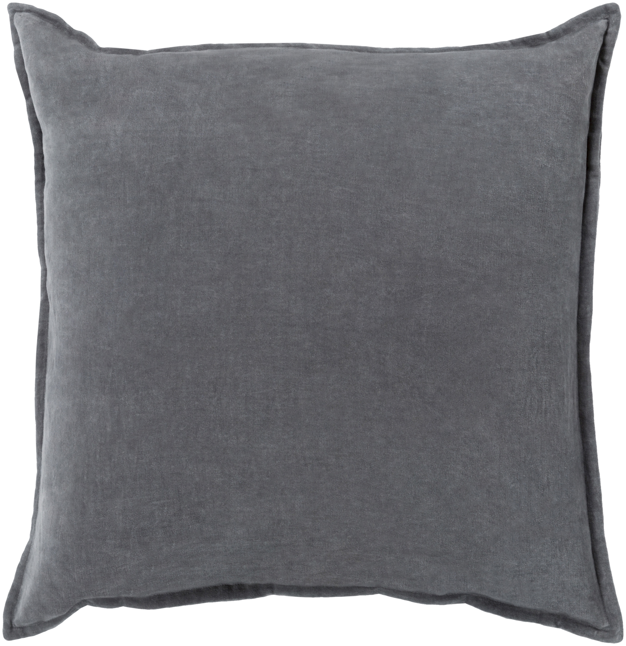Cotton Velvet Throw Pillow, 22" x 22", pillow cover only - Image 0