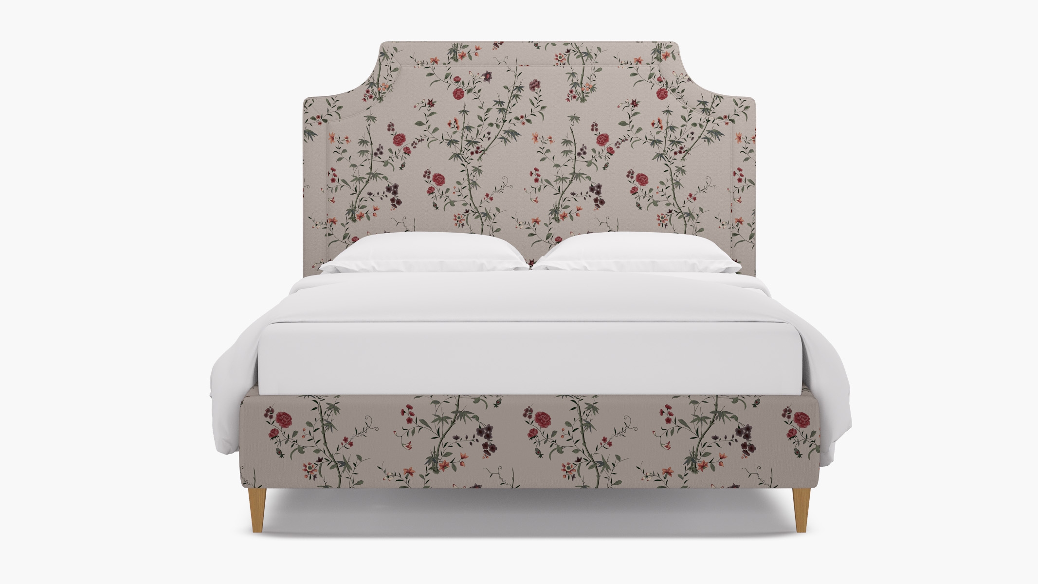 Deco Bed, Multi Bamboo Garden, Natural Square Tapered Leg, King - Image 0