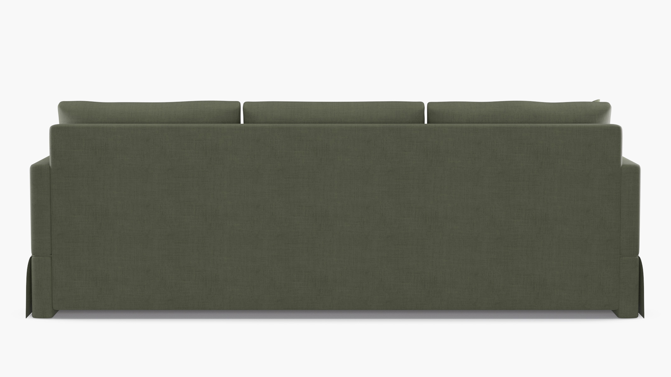 Skirted Track Arm Sofa, Moss Luxe Linen, Standard (39") - Image 3