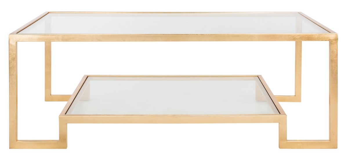 Vivian Gold Leaf Coffee Table - Gold - Safavieh - Image 0
