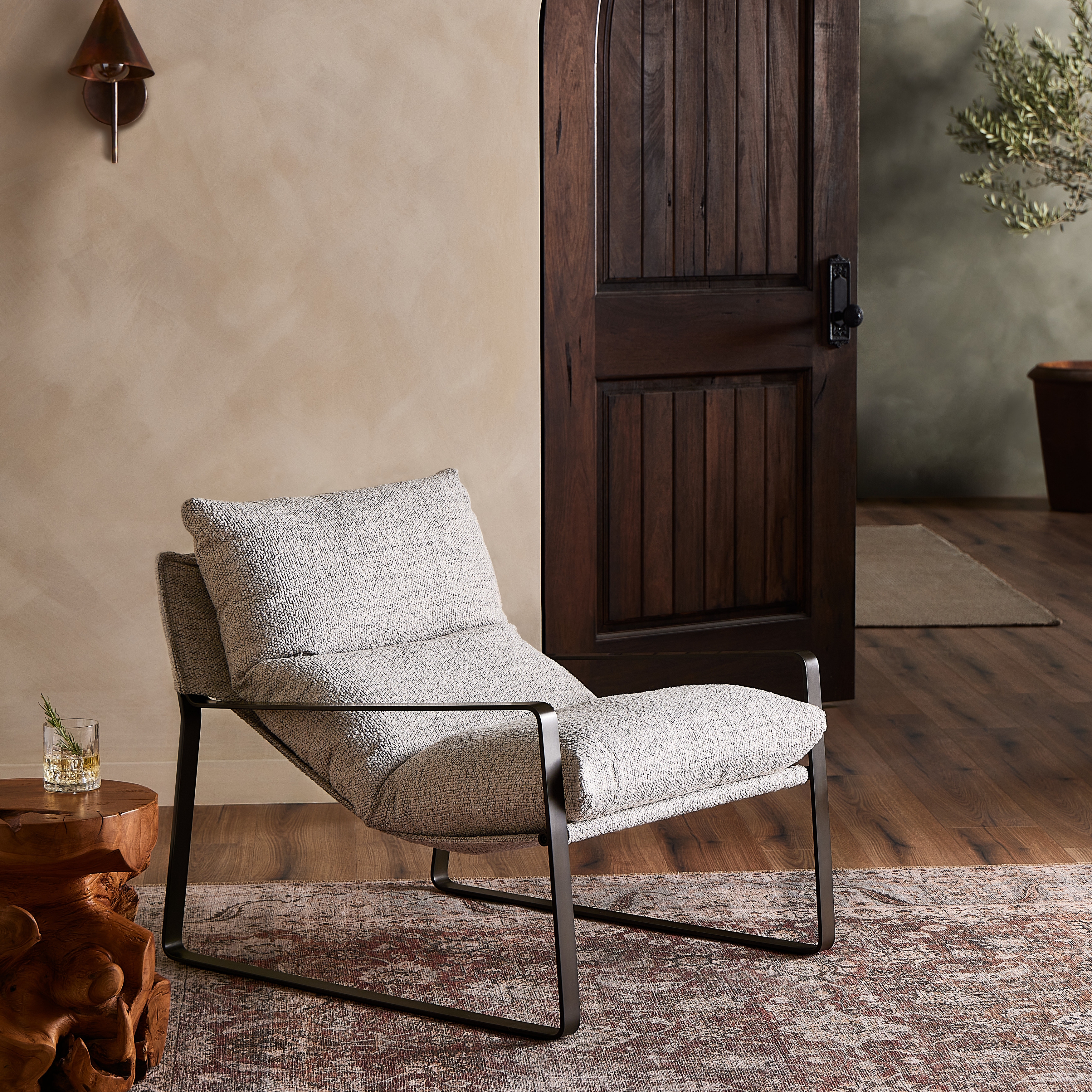 Emmett Sling Chair-Merino Porcelain - Image 1