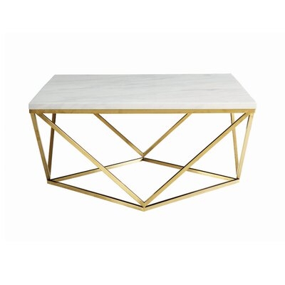 Duhaime White And Gold Coffee Table - Image 0