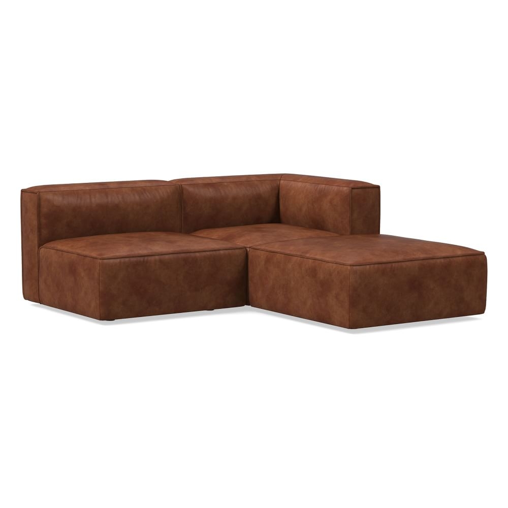 Remi Modular 70" 3-Piece Sectional, Weston Leather, Molasses - Image 0