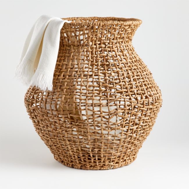 Large Natural Wonky Weave Basket - Image 0