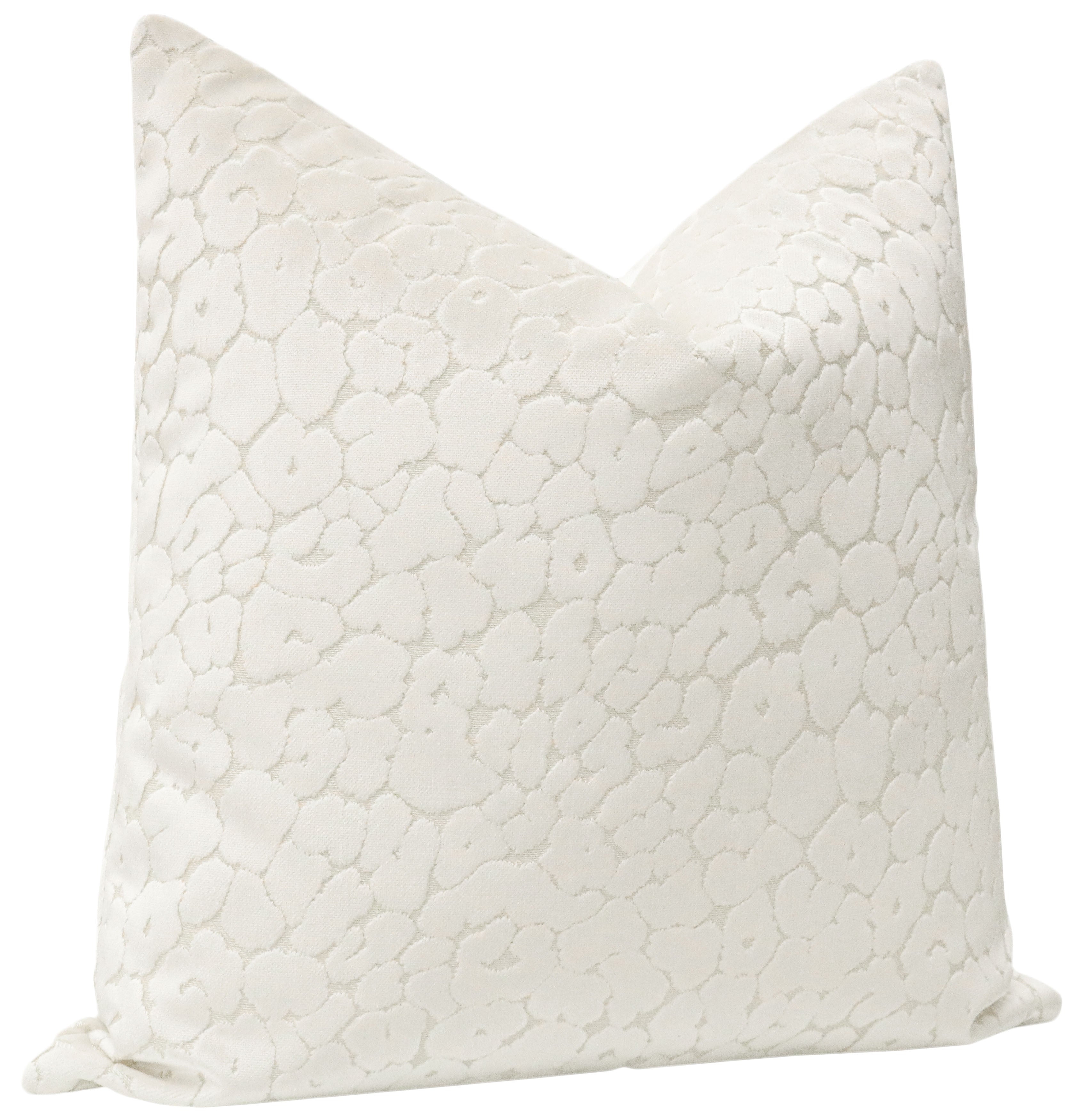 LEOPARD CUT VELVET // ALABASTER - BY THE YARD - Image 1