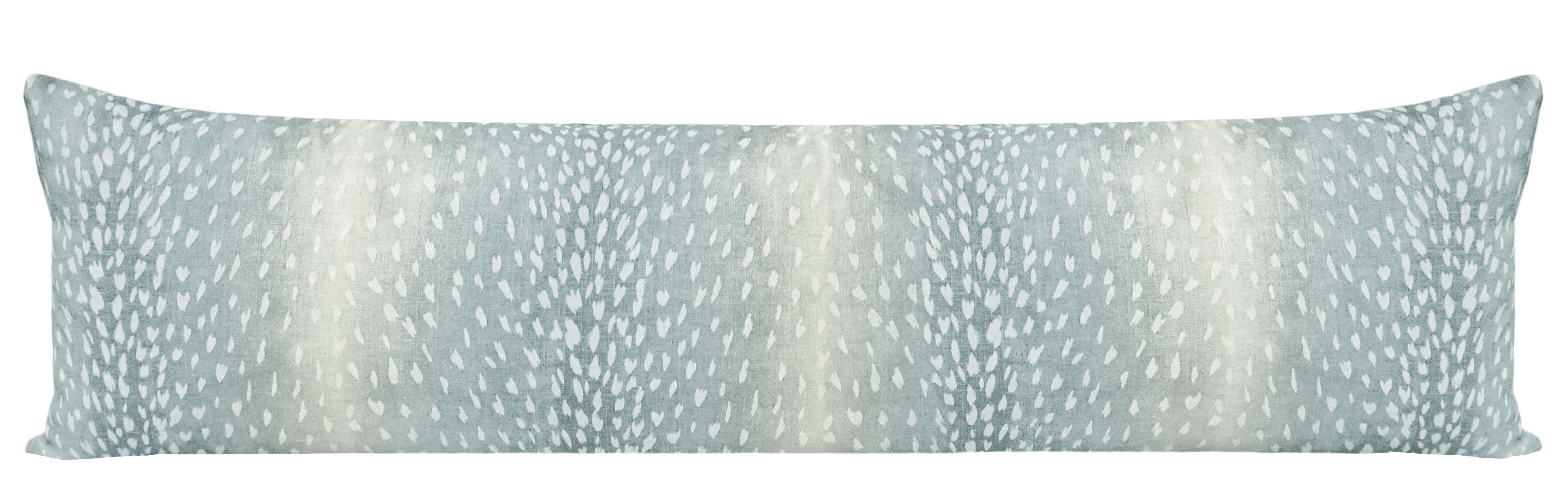 THE XL LUMBAR :: ANTELOPE LINEN PRINT // SPA BLUE - BY THE YARD - Image 1