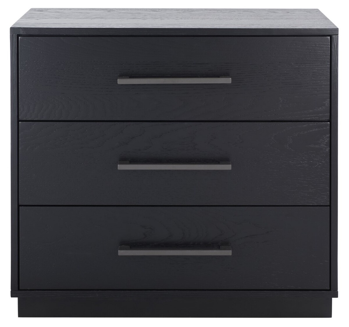 Mallory 3 Drawer Nightstand - Black - Image 0