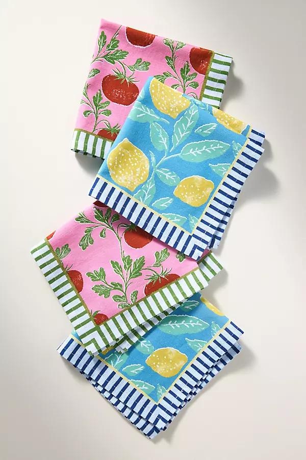 Luca Block Print Napkins, Set of 4 - Image 0