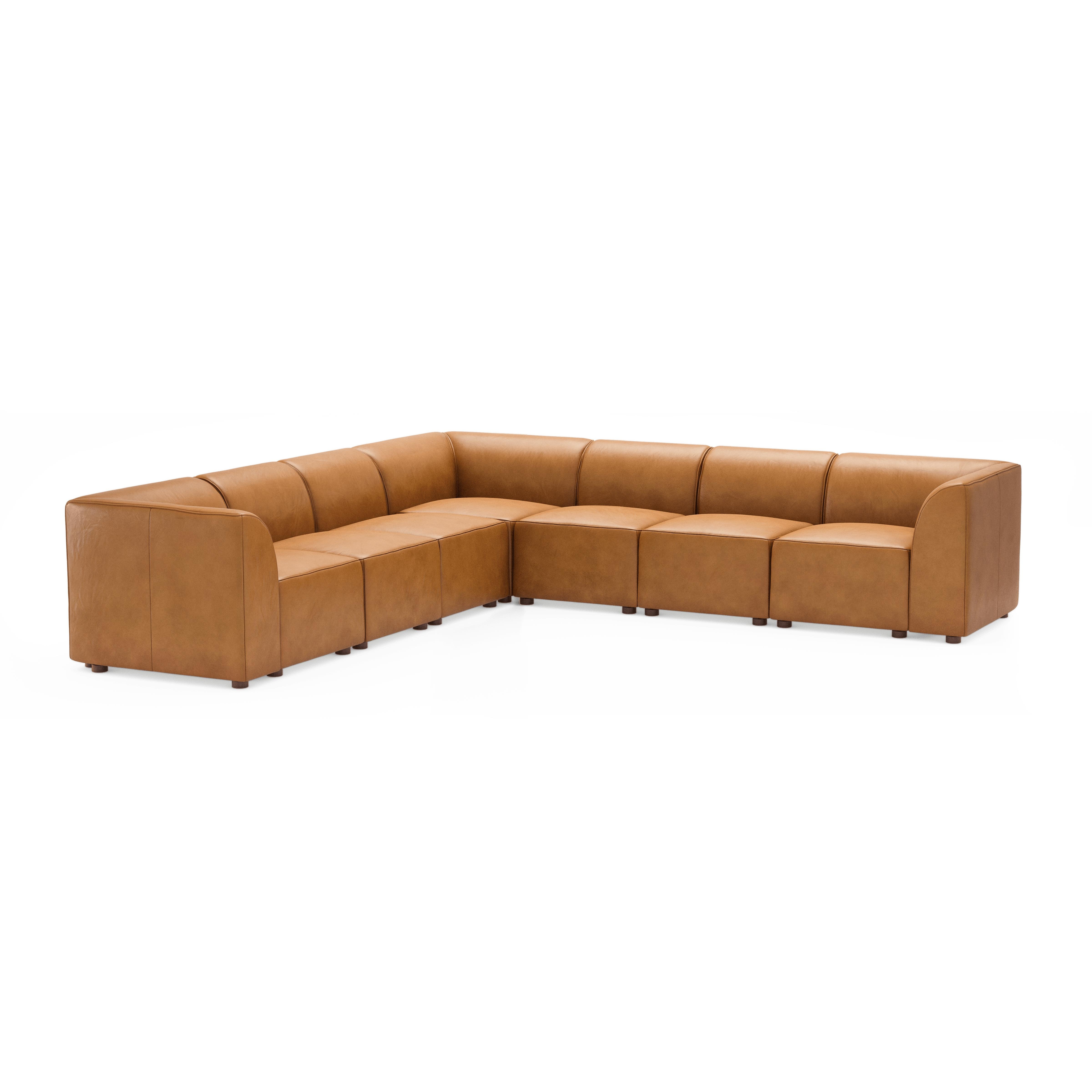 Burrow Mambo 7-Piece Sectional Sofa, Leg Finish: WalnutLegs - Image 0
