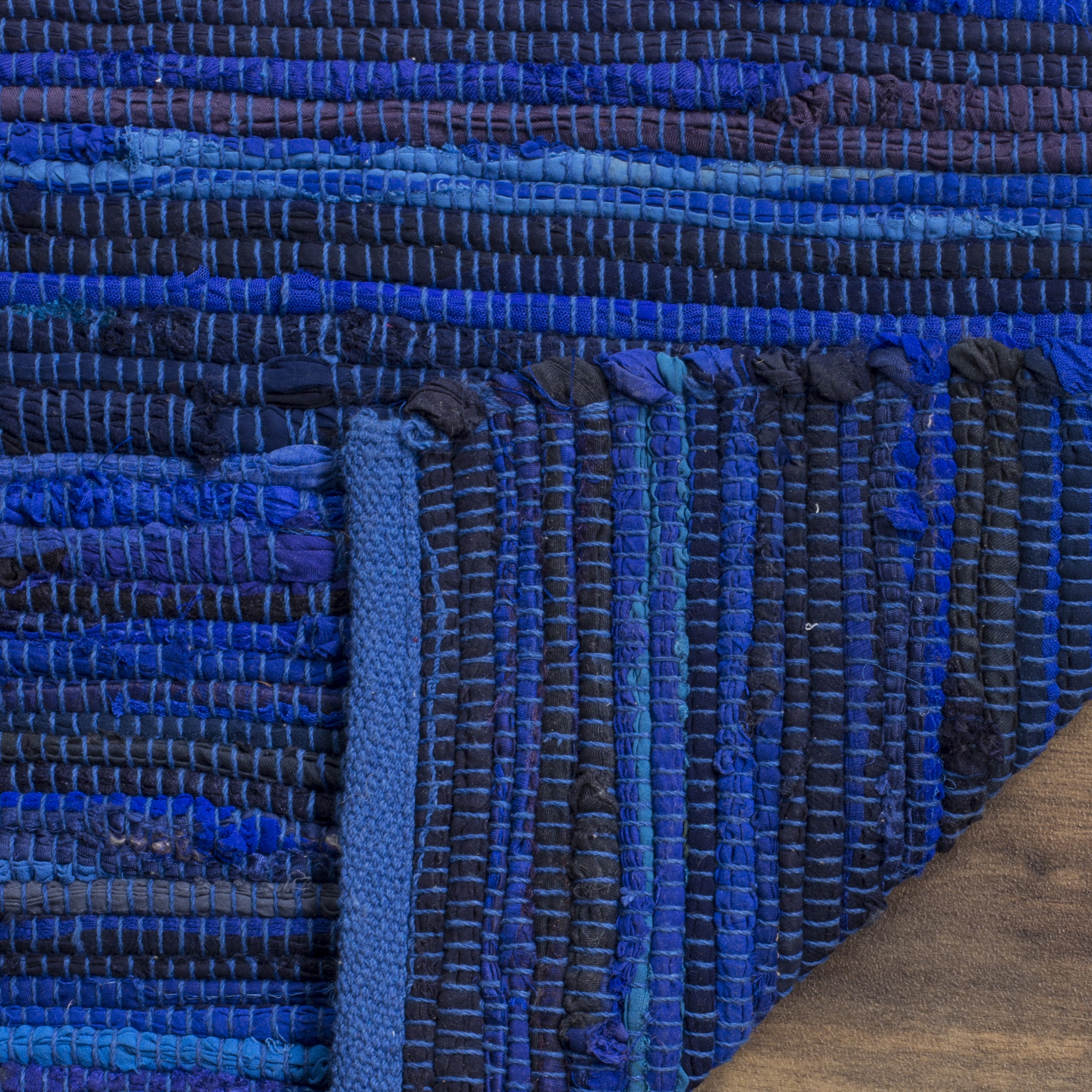 Arlo Home Hand Woven Area Rug, RAR130B, Blue/Multi,  4' X 4' Square - Image 2