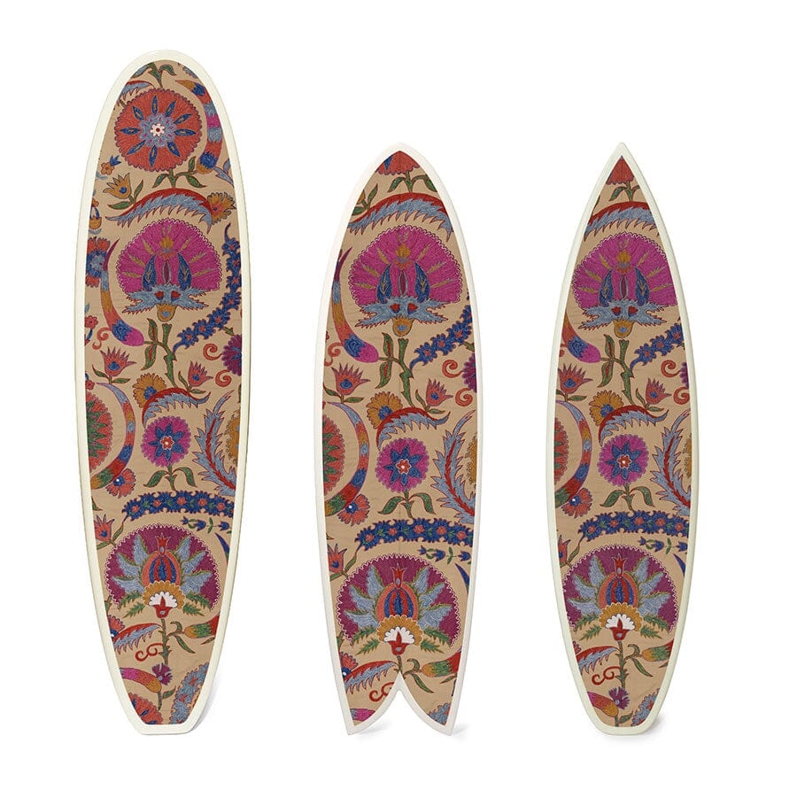 Bright Botanical Suzani Surfboard - Image 0