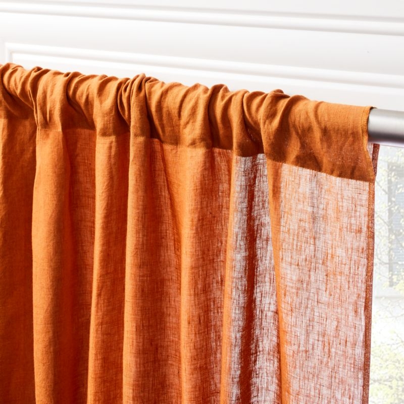Linen Copper Curtain Panel 48"x108" - Image 2