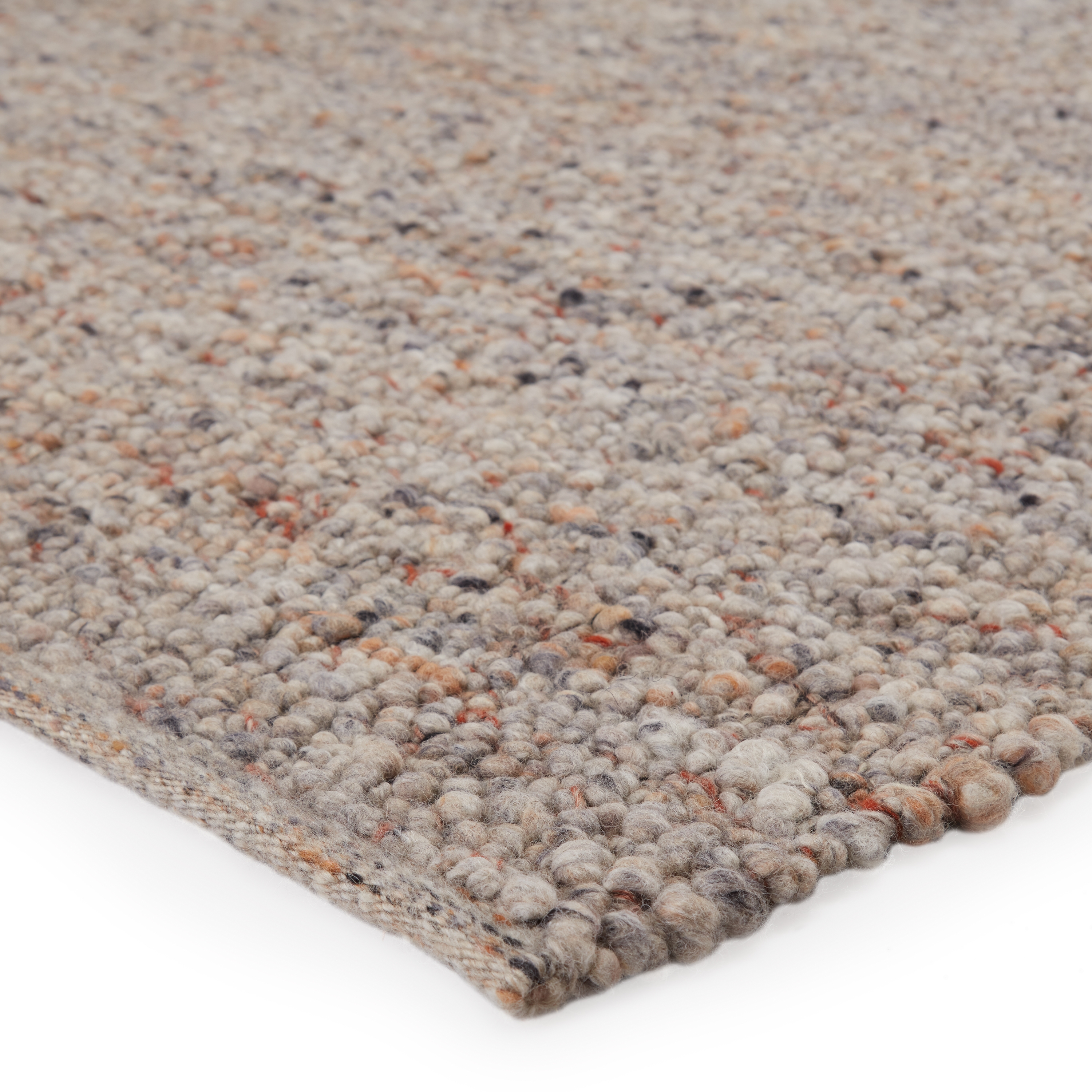 Hadren Handmade Solid Light Gray/ Tan Area Rug (8'X10') - Image 1