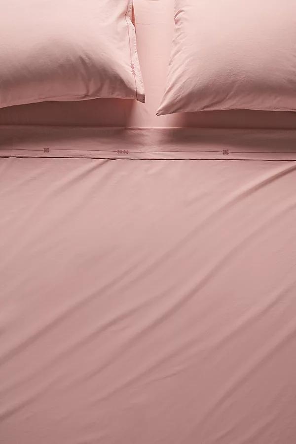Taylor Organic Cotton Percale Embroidered Pillowcase, Set of 2 - Image 0