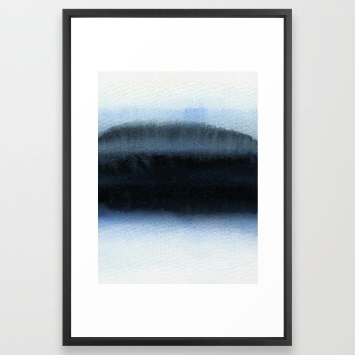 Blue L1 Framed Art Print by Georgiana Paraschiv - Vector Black - LARGE (Gallery)-26x38 - Image 0