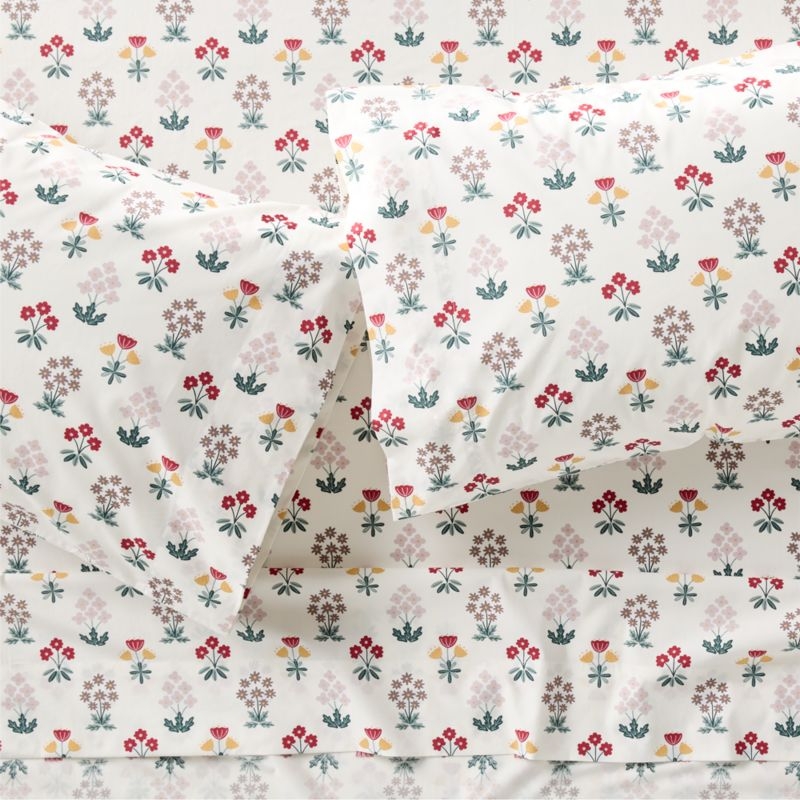 Stay Cool Nordic Bloom 100% Organic Cotton Kids Twin Sheet Set - Image 2