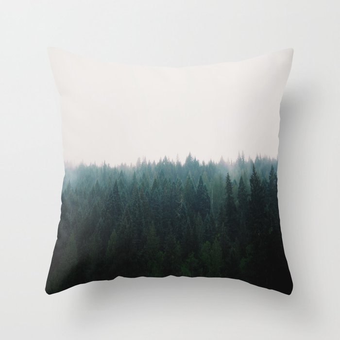 Forest Throw Pillow by Hannah Kemp - Cover (24" x 24") With Pillow Insert - Indoor Pillow - Image 0