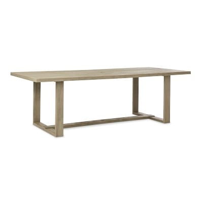Ojai Outdoor Rectangular Dining Table, Teak, Grey - Image 1