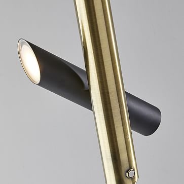 Modern Focus LED Floor Lamp, Brass &amp; Bronze - Image 2