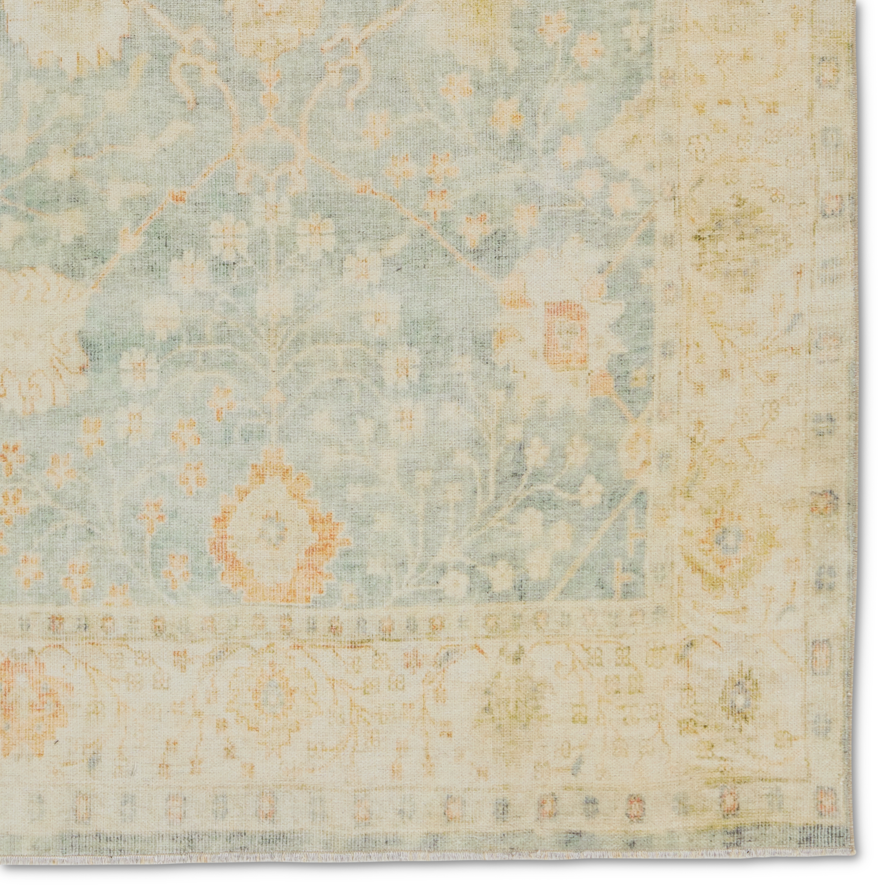 Lovato Floral Blue/ Green Area Rug (5'X8') - Image 3