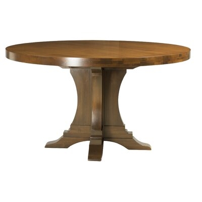 Bristol Extendable Maple Solid Wood Pedestal Dining Table - Image 0