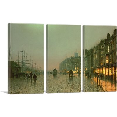 ARTCANVAS Liverpool From Wapping 1885 Canvas Art Print By John Atkinson Grimshaw - Image 0