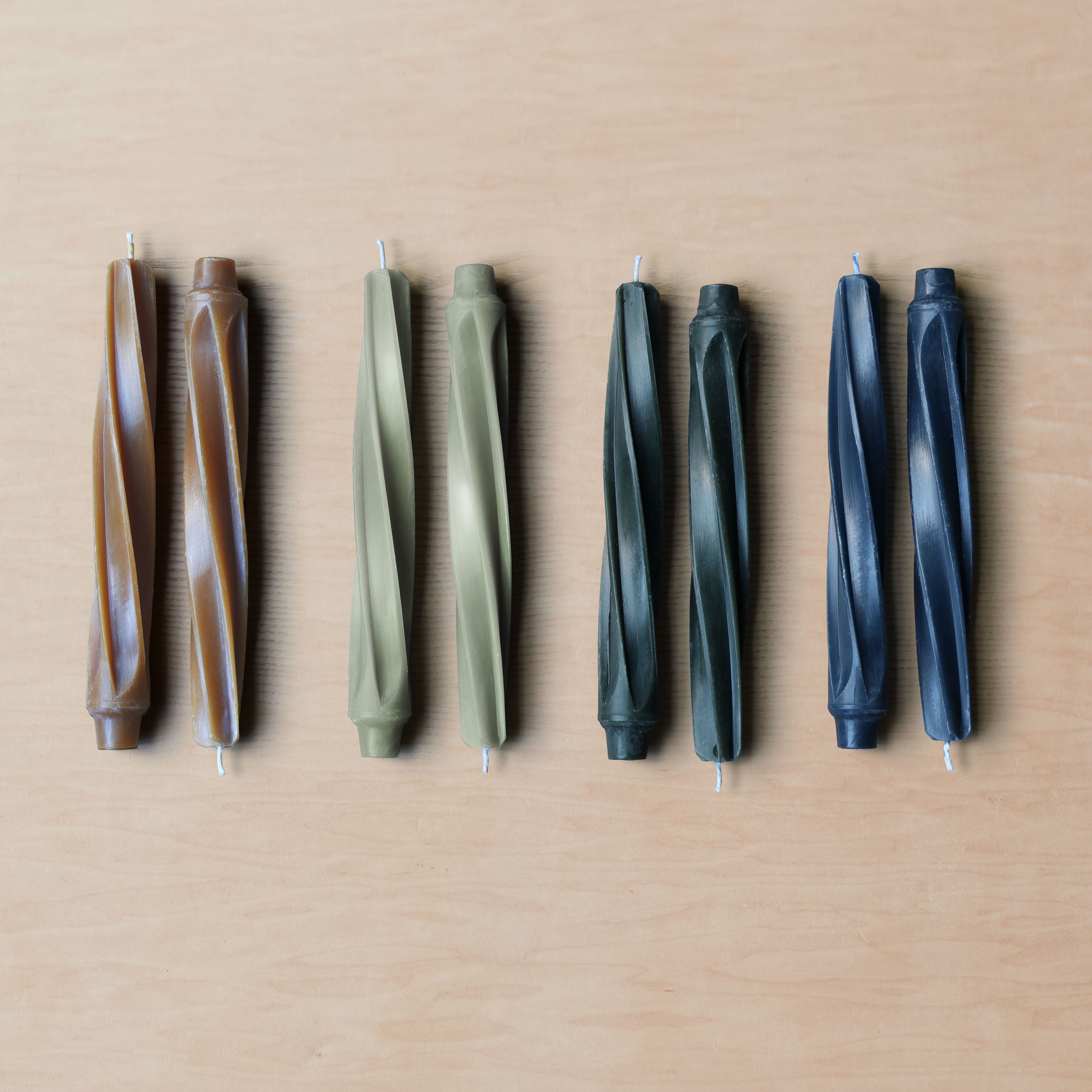 The Citizenry Twist Taper Candles Set of 2 | Amber - Image 2