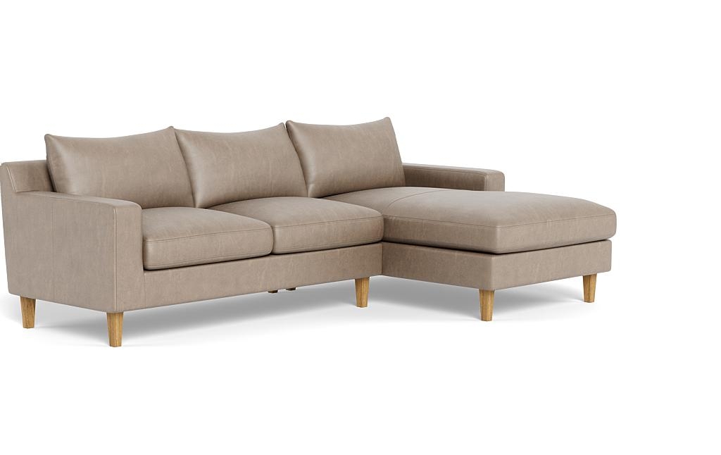 Sloan Leather Right Chaise Sectional - Image 1