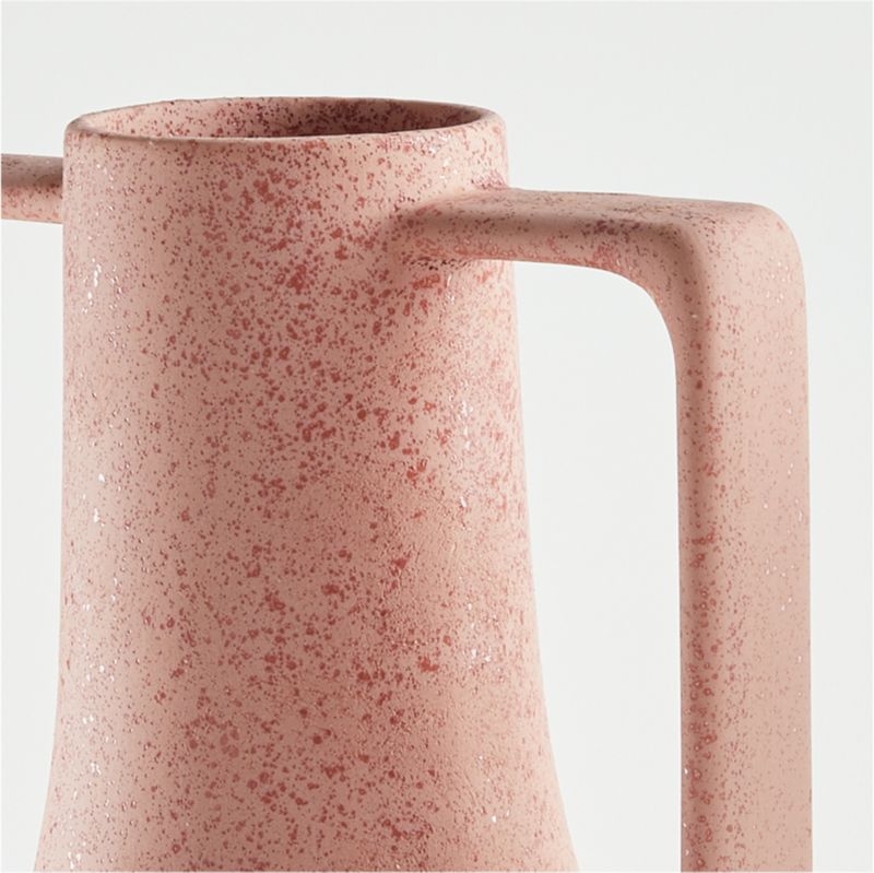 Olympia Tall Pink Vase with Handles - Image 1