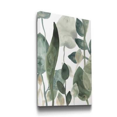 'Water Leaves III' - Wrapped Canvas Painting Print - Image 0