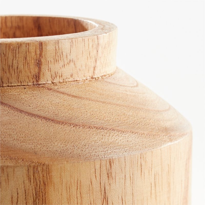 Orla Large Natural Wood Vase - Image 4