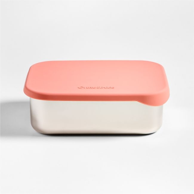 Pink Stainless Steel Dual Compartment Lunch Container - Image 0