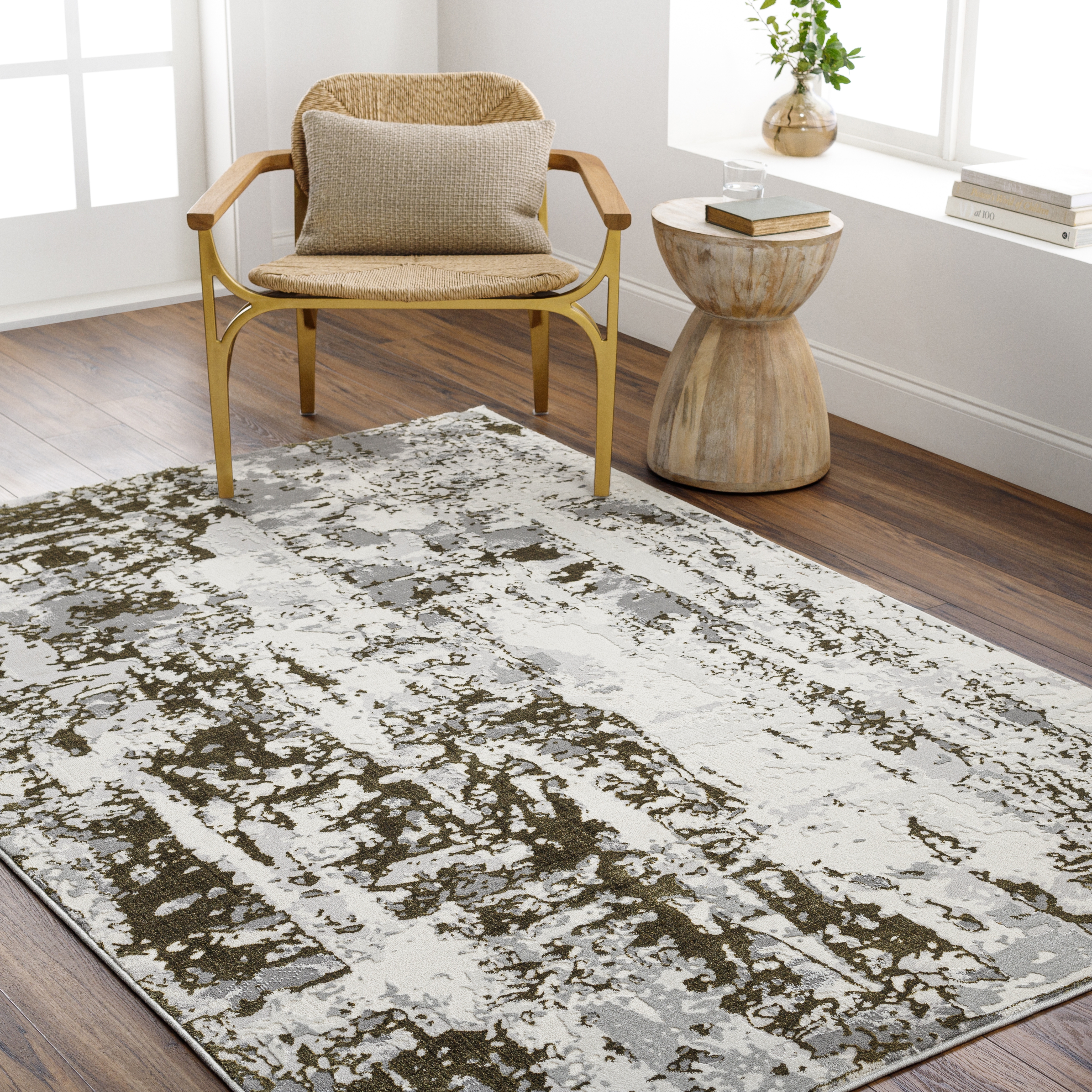 Sunrise Beige Indoor 7'10" x 10' Machine Woven Rug - Image 1