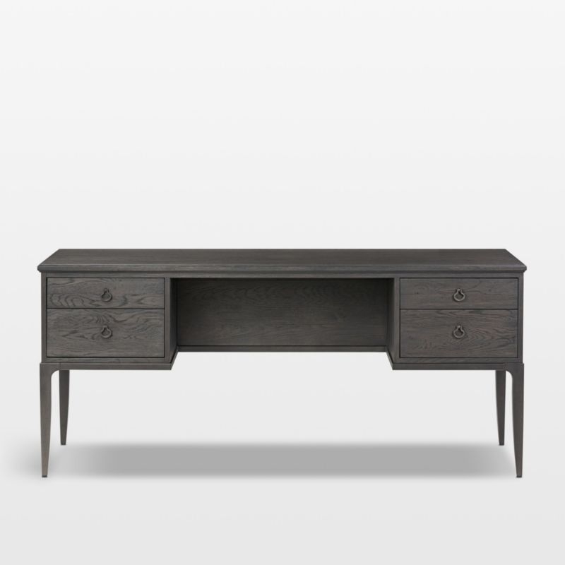 Alden 70.5" Worn Black Oak Desk - Image 10