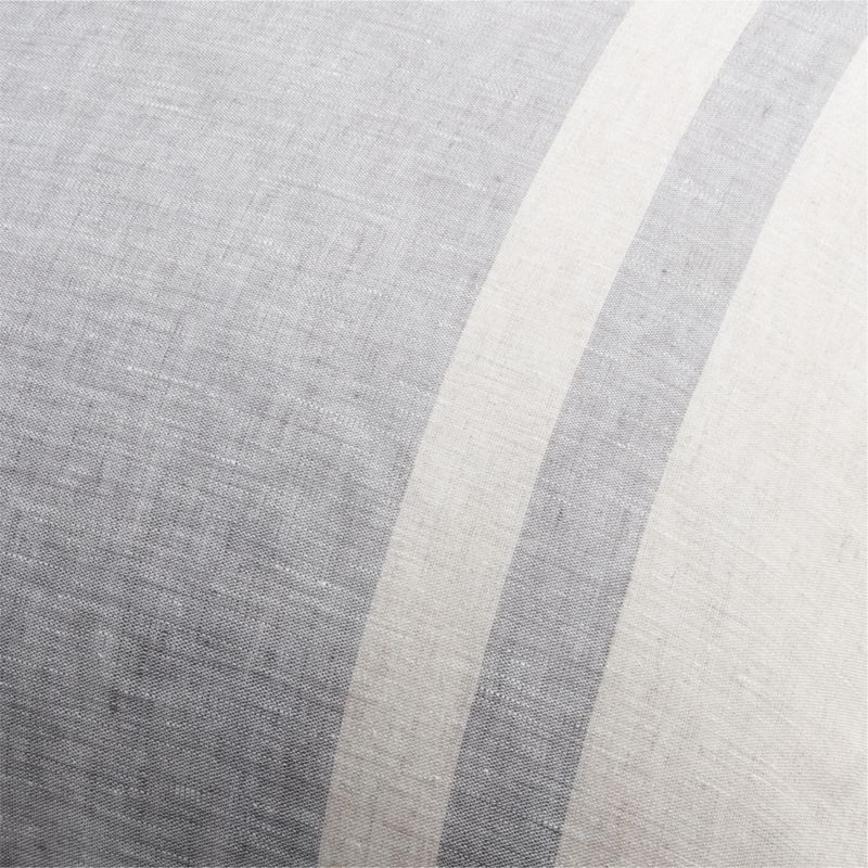 Jackie 23"x23" Grey Linen Throw Pillow with Down-Alternative Insert by Leanne Ford - Image 1