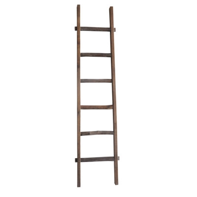 Sagebrook Home Rustic 6ft Tall Blanket Ladder, Decorative Freestanding Ladder For Storage - Image 0
