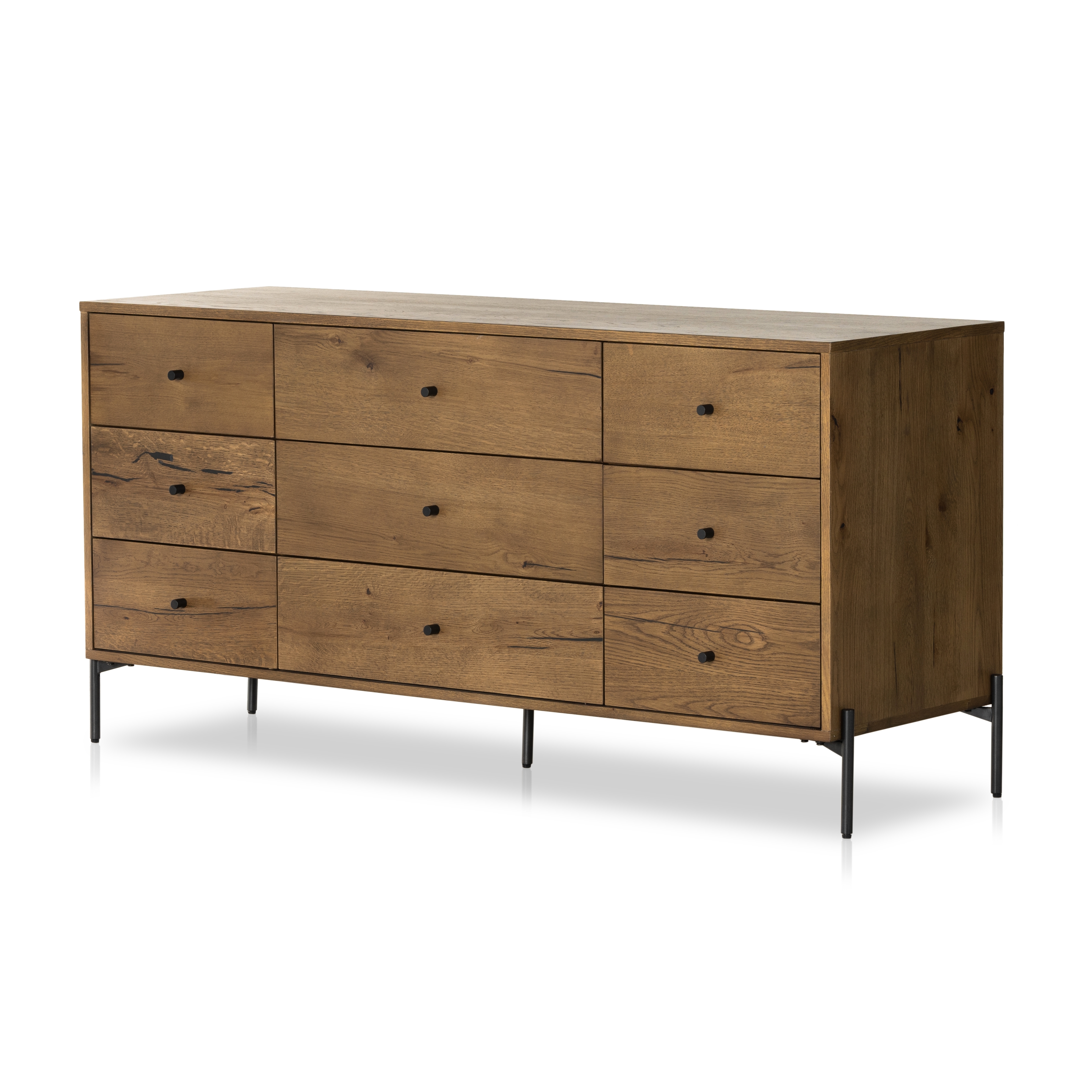 Eaton 9 Drawer Dresser - Amber Oak Resin - Image 1