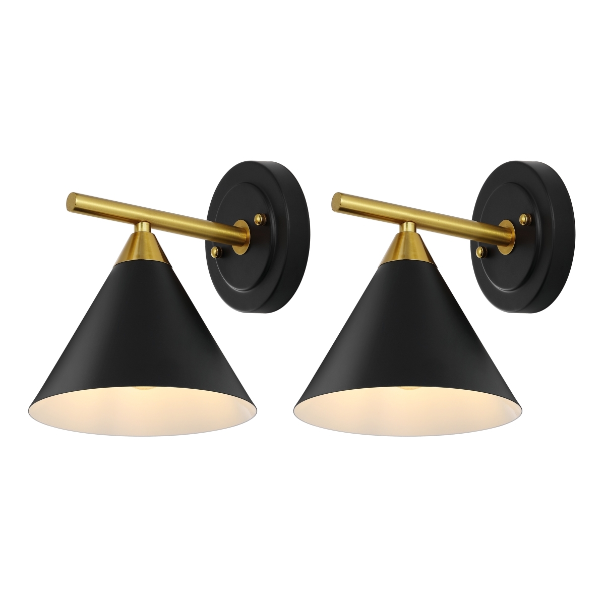 Wyanet 8" Wall Sconce - Black/Brass - Safavieh - Image 1